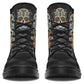 Sugar Skull With Orange Flowers Boots