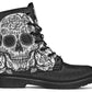 White Sugar Skull Boots