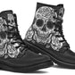 White Sugar Skull Boots