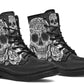 White Sugar Skull Boots