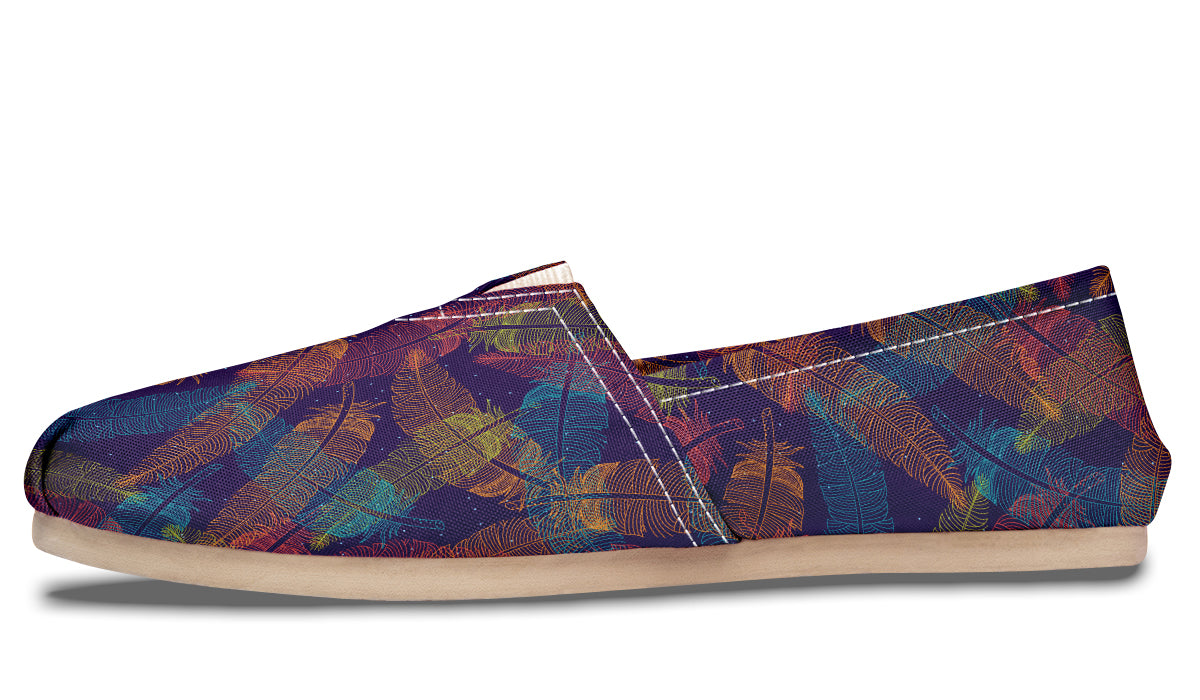 Colorful Line Feathers Casual