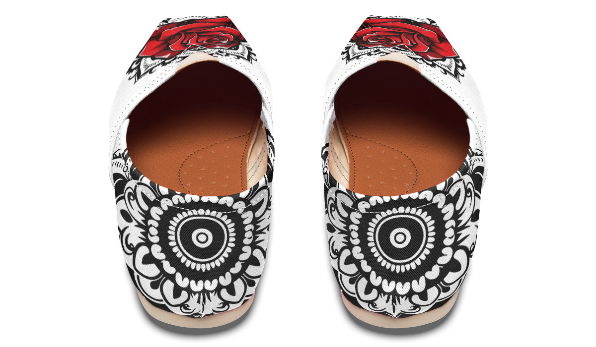 Red Rose Black Mandala Casual