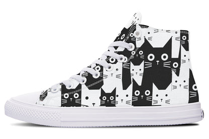 Black And White Cats Hightops