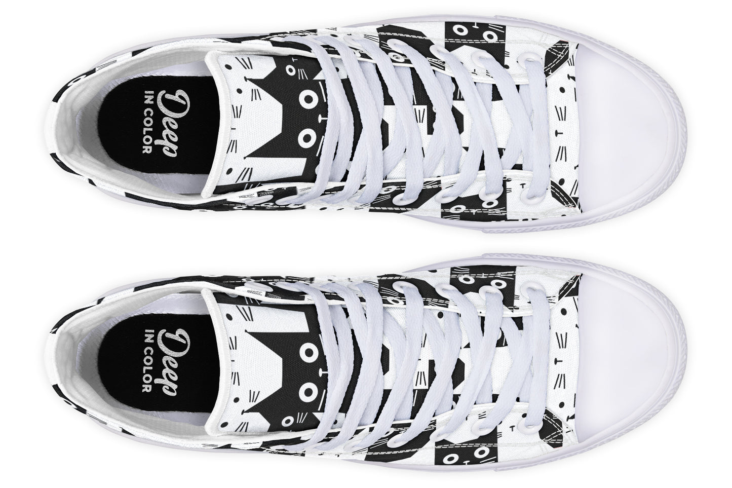 Black And White Cats Hightops