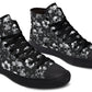 Black And White Flower Skull Hightops