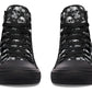 Black And White Flower Skull Hightops