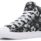 Black And White Flower Skull Hightops