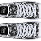 Black And White Flower Skull Hightops