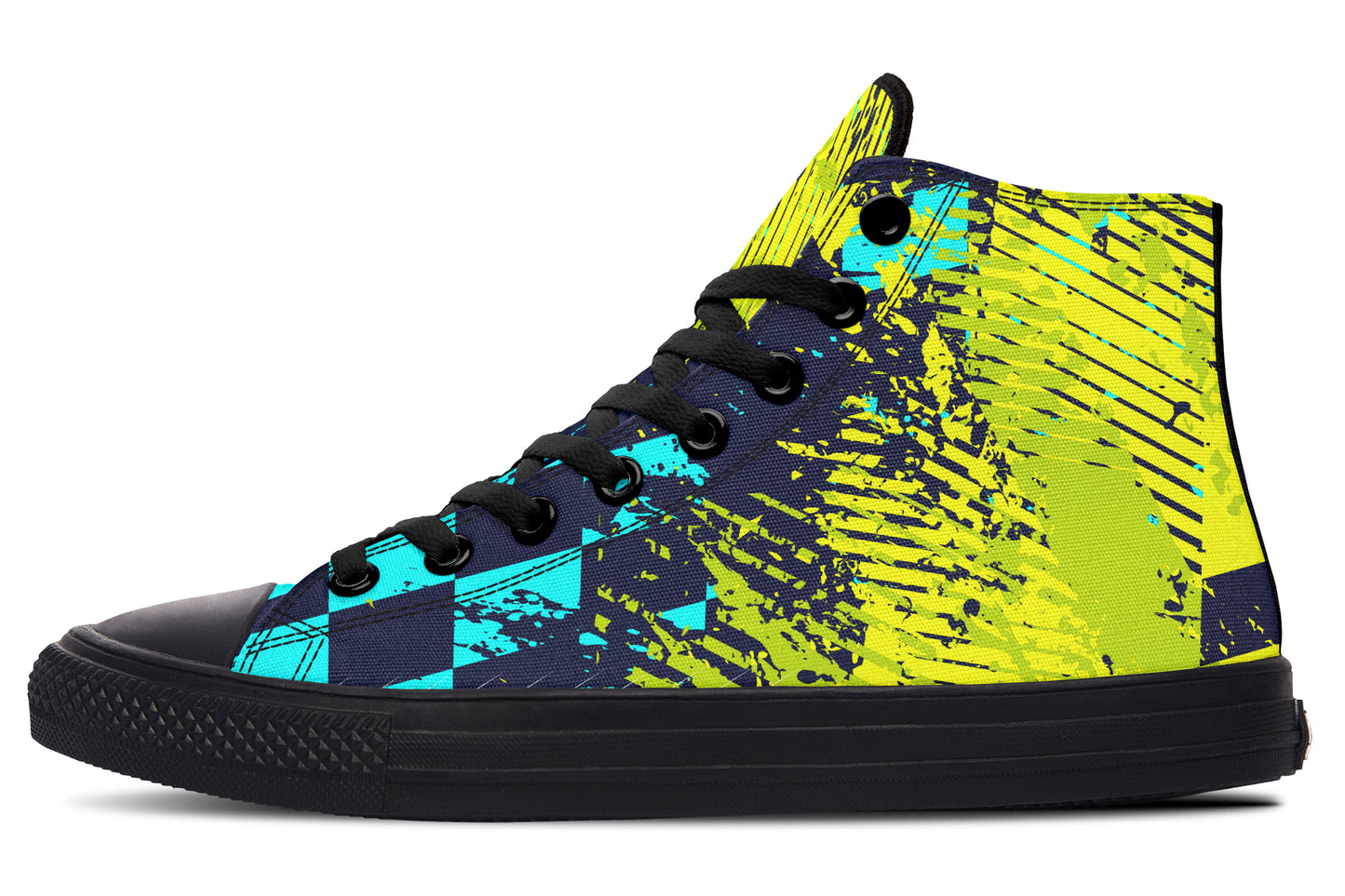 Checkered Green Grunge Hightops