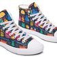 Colorful Doodle Shapes Hightops