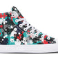 Colorful Grunge Puzzle Hightops