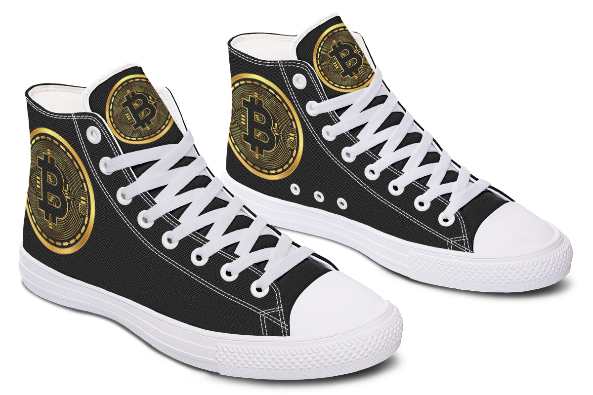 Gold Bitcoin Hightops