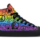Rainbow Happy Peace Yin Yang Hightop
