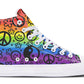 Rainbow Happy Peace Yin Yang Hightop