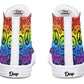 Rainbow Happy Peace Yin Yang Hightop