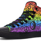 Rainbow Happy Peace Yin Yang Hightop