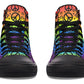 Rainbow Happy Peace Yin Yang Hightop