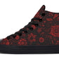 Red Mandala Flower Hightops