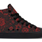 Red Mandala Flower Hightops