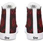 Red Mandala Flower Hightops