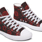 Red Mandala Flower Hightops