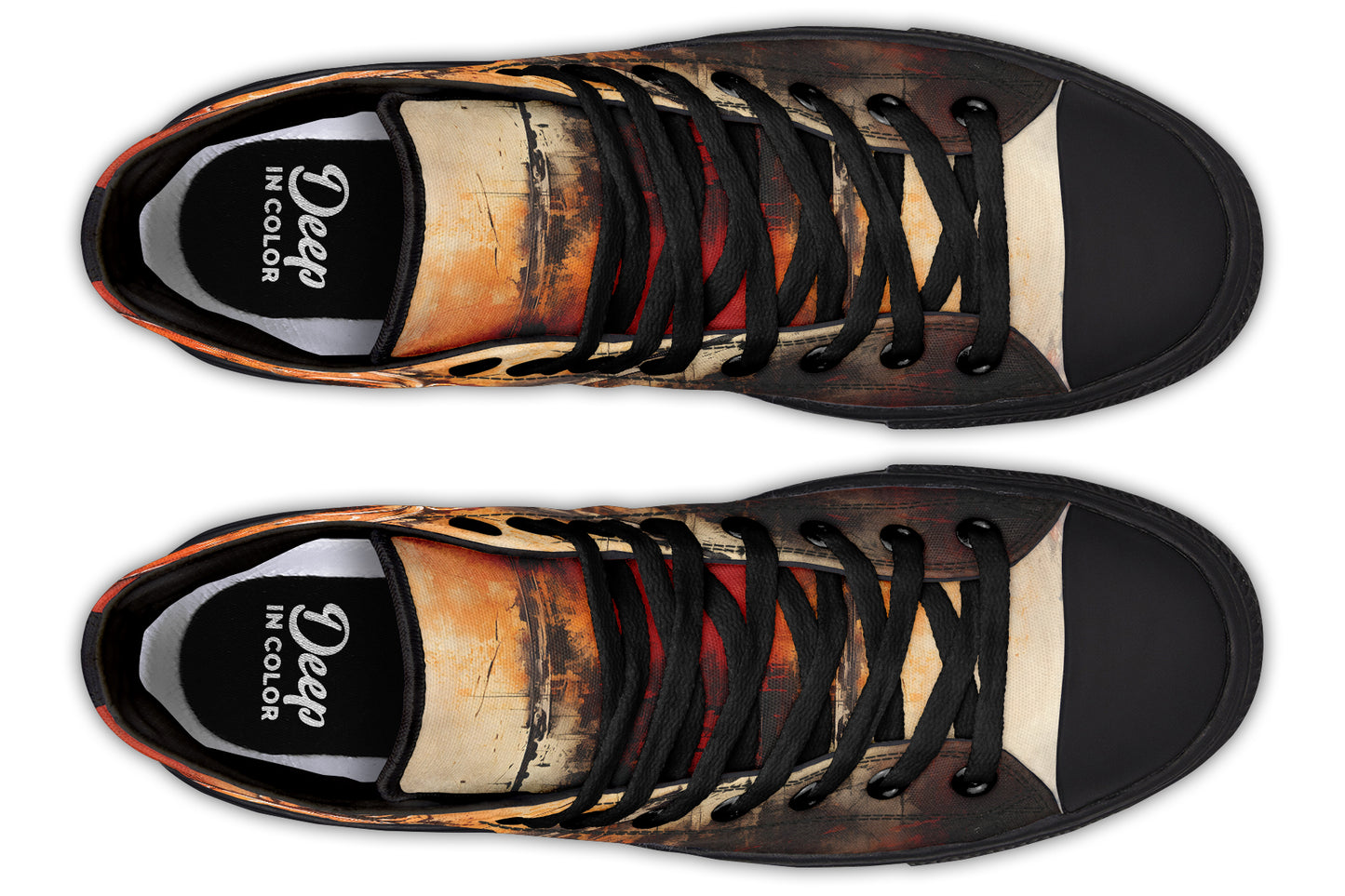 Rusty Skull And Roses Hightops