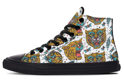 Tiger Face Tattoo Hightops