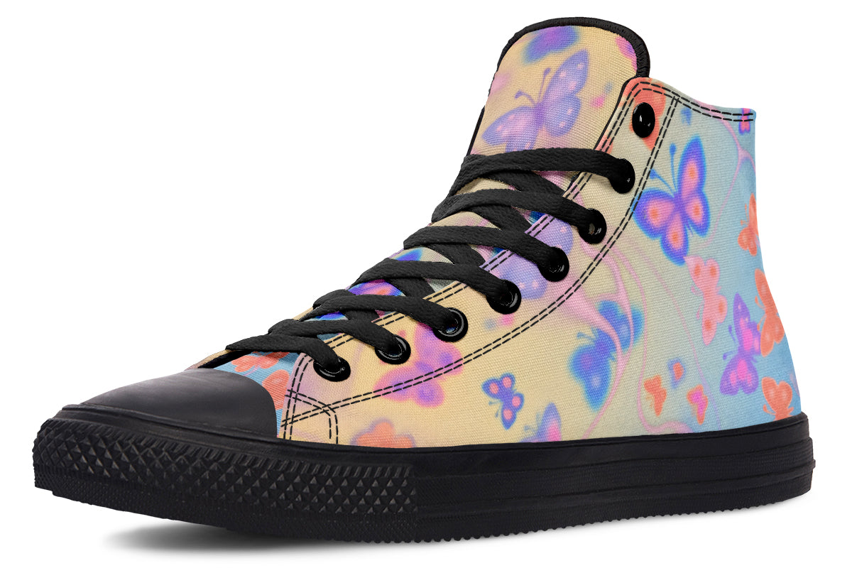 Warm Pastel Butterflies Hightops