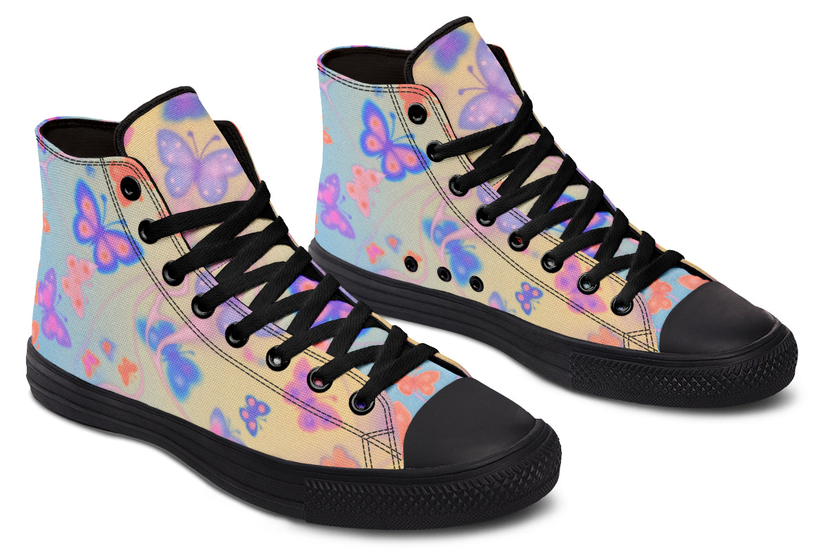 Warm Pastel Butterflies Hightops