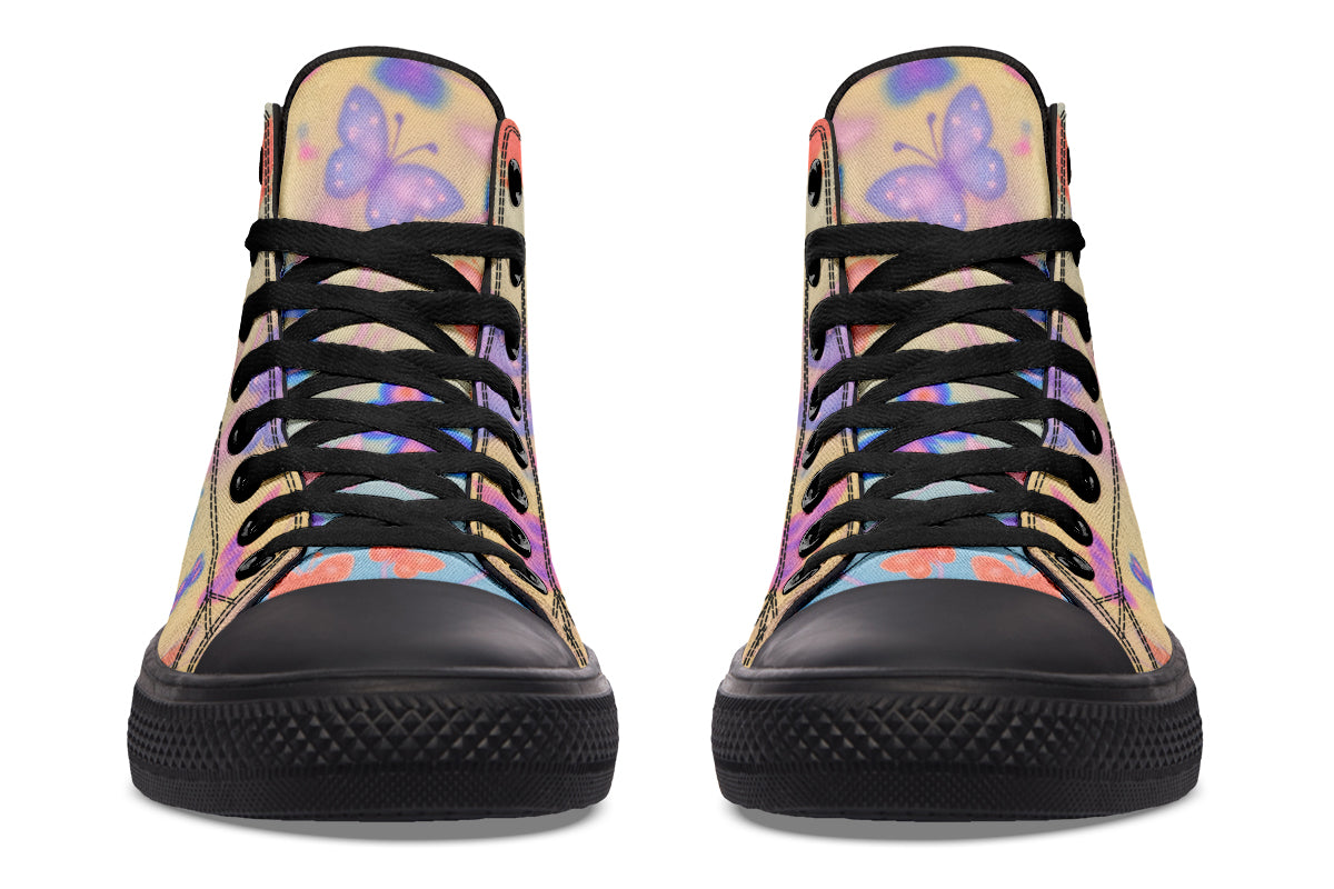 Warm Pastel Butterflies Hightops