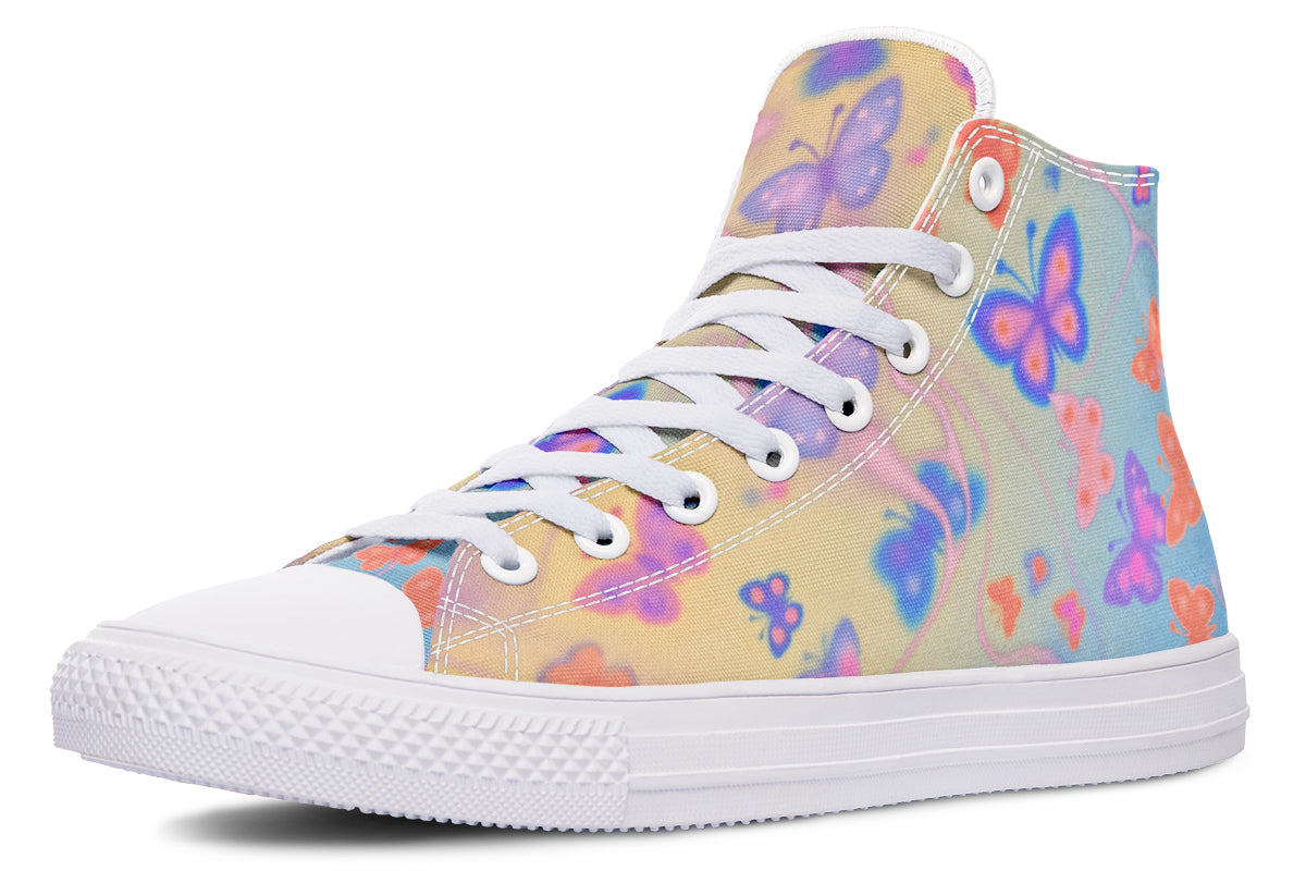 Warm Pastel Butterflies Hightops