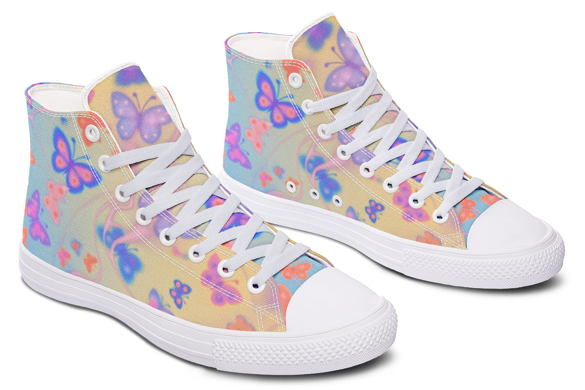 Warm Pastel Butterflies Hightops