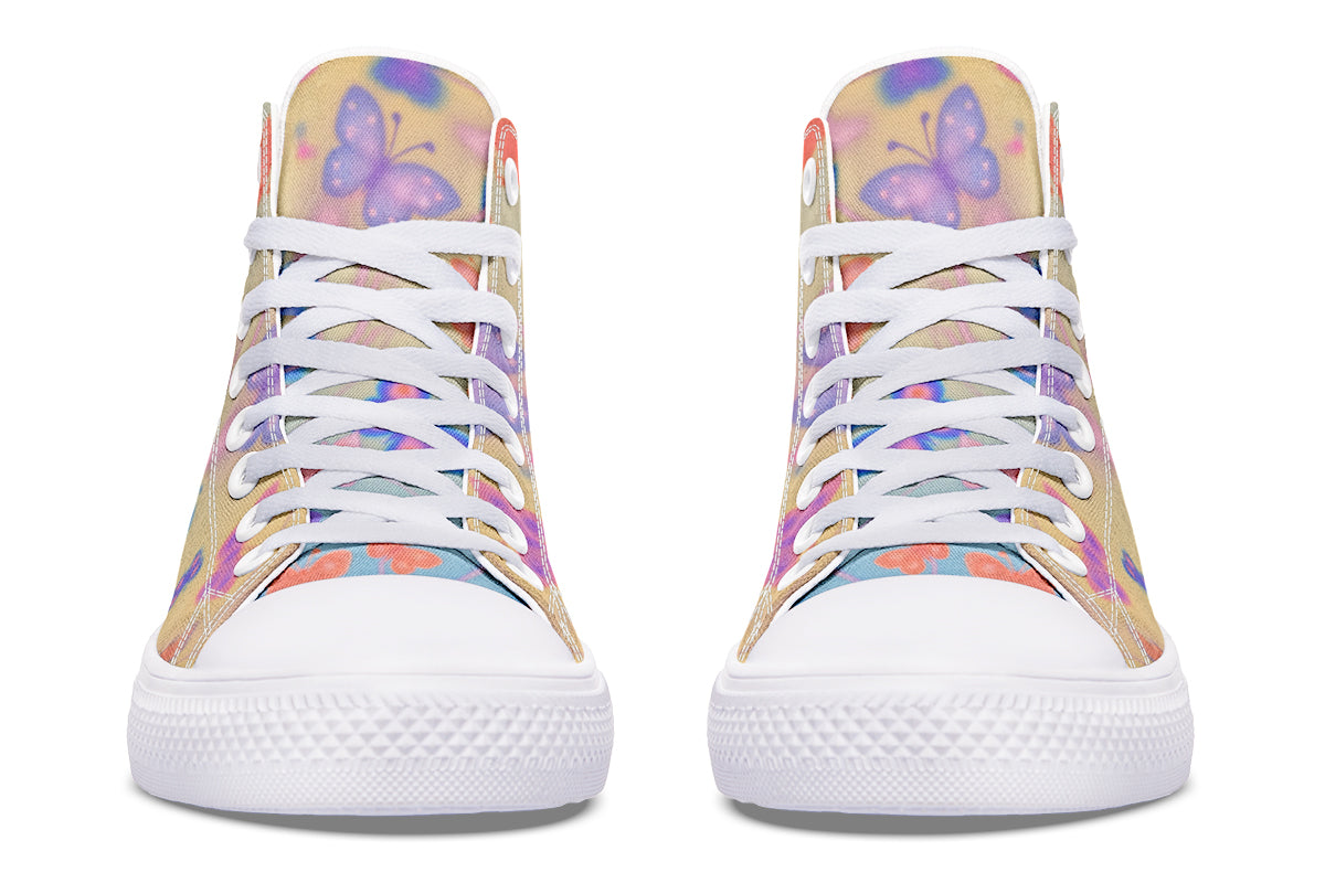 Warm Pastel Butterflies Hightops