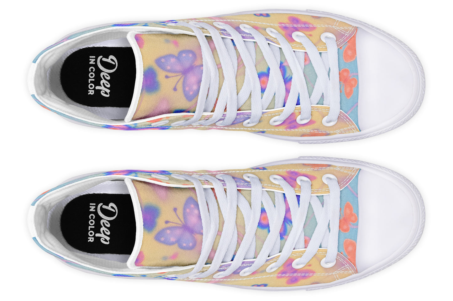 Warm Pastel Butterflies Hightops