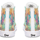 Watercolor Geometric Flowers Hightops