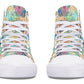 Watercolor Geometric Flowers Hightops