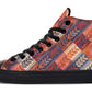 Watercolor Geometric Leaves Hightops