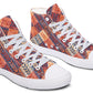 Watercolor Geometric Leaves Hightops