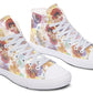Watercolor Gold Floral Hightops
