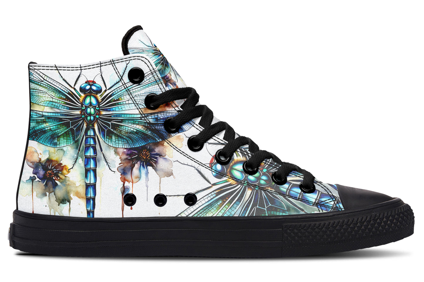 Watercolor Magical Dragonfly Hightops