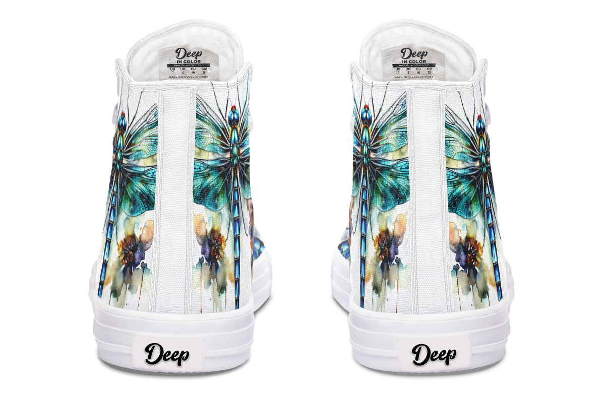 Watercolor Magical Dragonfly Hightops