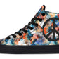 Watercolor Peace Flowers Hightops