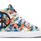 Watercolor Peace Flowers Hightops
