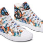 Watercolor Peace Flowers Hightops