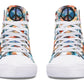 Watercolor Peace Flowers Hightops