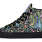 Watercolor Peacock Floral Hightops
