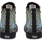 Watercolor Peacock Floral Hightops