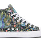 Watercolor Peacock Floral Hightops