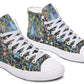 Watercolor Peacock Floral Hightops