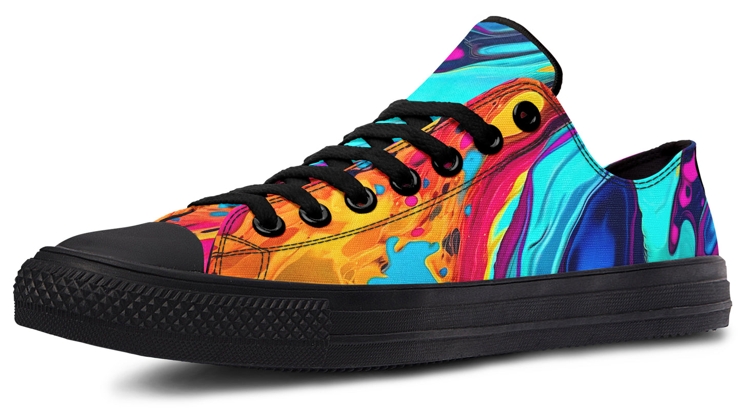 Liquid Abstract Colorful LowTops